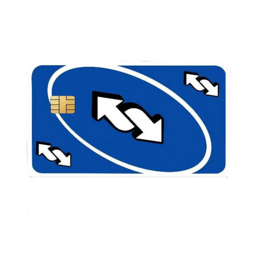 Blue Uno Reverse Card