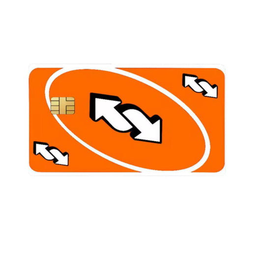 Orange Uno Reverse Card