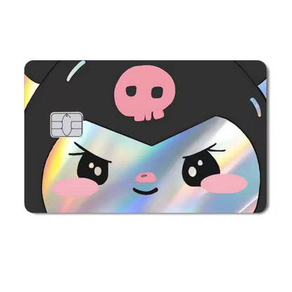 Holographic Kuromi Face Card