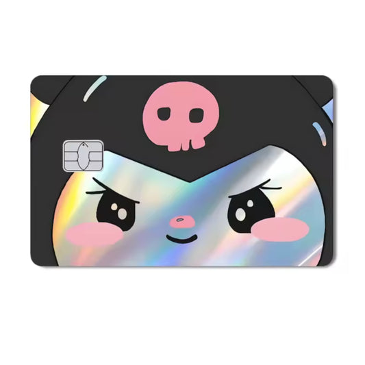 Holographic Kuromi Face Card