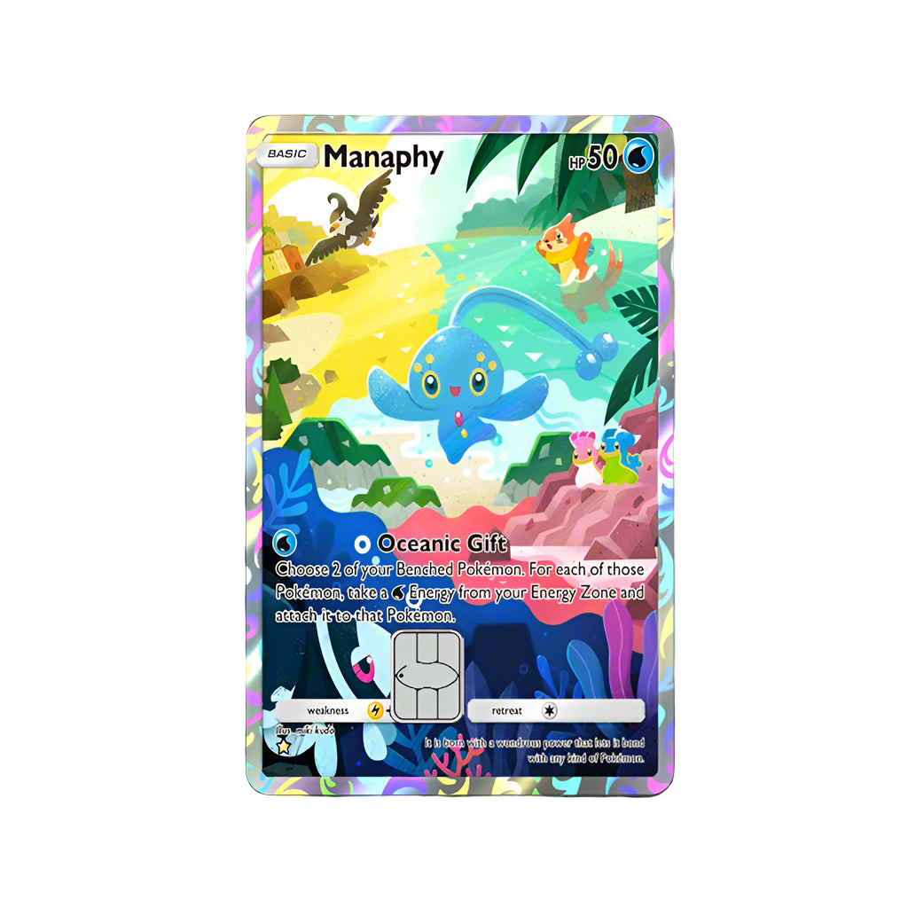Holographic Manaphy Pokemon Card Skin