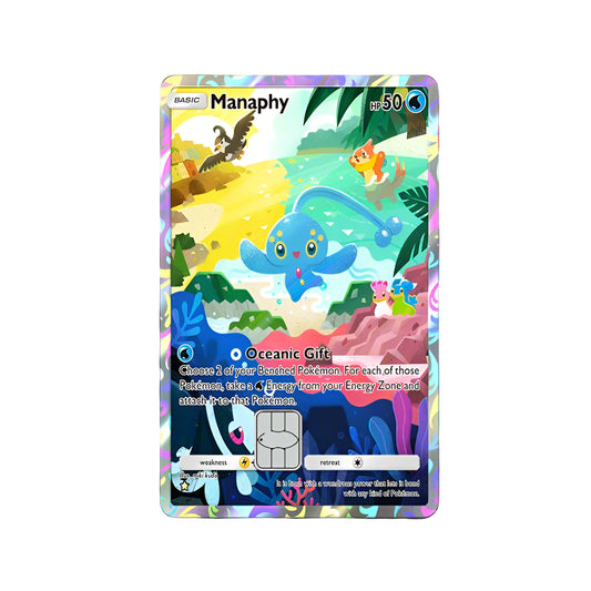 Holographic Manaphy Pokemon Card Skin