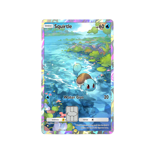Holographic Squirtle Pokemon Card Skin
