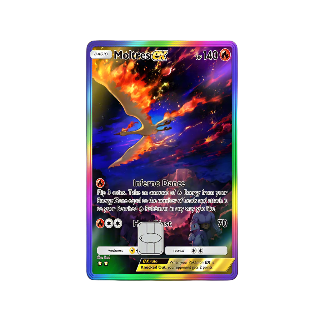 Holographic Moltres Pokemon Card Skin