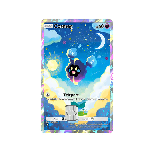 Holographic Cosmog Pokemon Card Skin