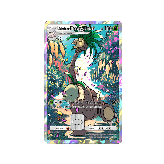 Holographic Aloan Exeggutor Pokemon Card Skin