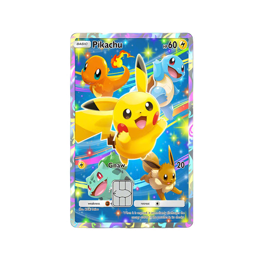 Holographic Pikachu Pokemon Card Skin