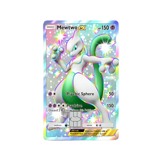 Holographic Shiny Mewtwo Pokemon Card Skin