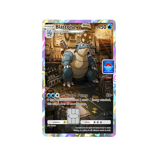 Holographic Blastoise Pokemon Card Skin