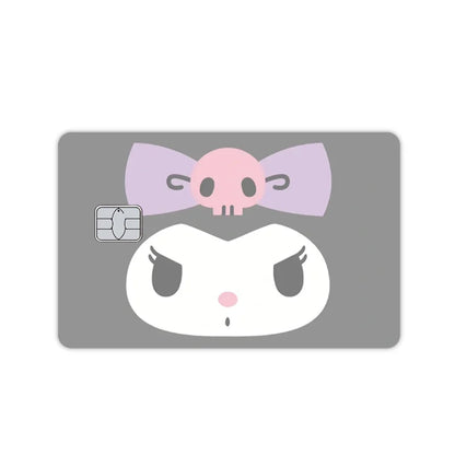 Gray Kuromi Face Card