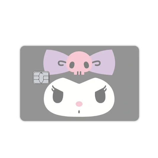 Gray Kuromi Face Card