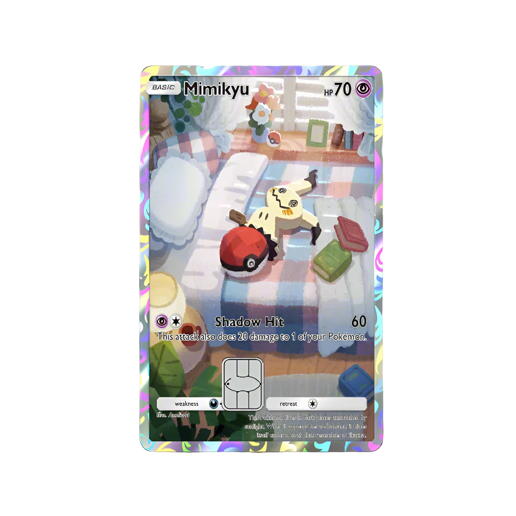 Holographic Mimikyu Pokemon Card Skin