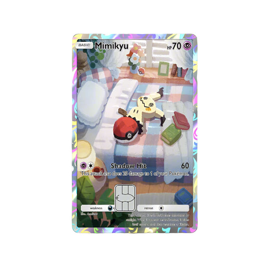 Holographic Mimikyu Pokemon Card Skin
